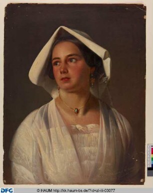 Bildnis einer Frau im weißen Kleid