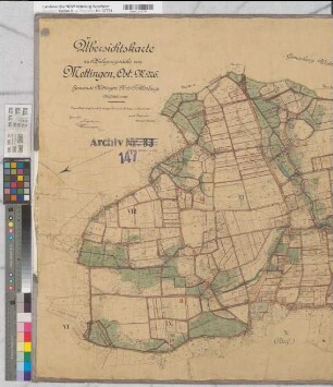Mettingen (Mettingen), Umlegung Mettingen-Ost, Übersichtskarte