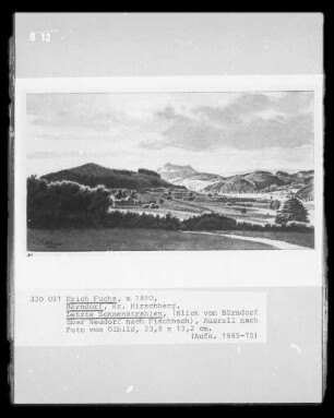 Letzte Sonnenstrahlen (Blick von Bärndorf über Neudorf nach Fischbach)