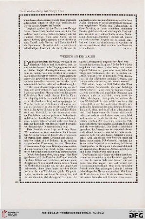 Wunsch an die Maler