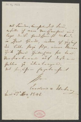 Brief an Henriette Solger : 27.11.1842