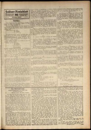 Zweite Ausgabe vom Dienstag, den 01. August 1916.