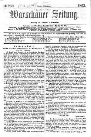 Warschauer Zeitung. 1862, Nr. 250 - 297 = Jg. 4
