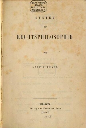 System der Rechtsphilosophie