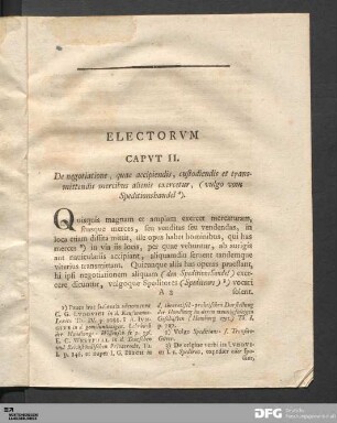 Electorum Caput II.