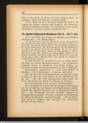 12. Zweite Ruhezeit in Flandern
