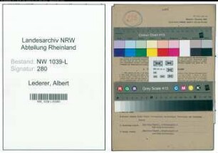 Entnazifizierung Albert Lederer , geb. 23.08.1907 (Gaertner)