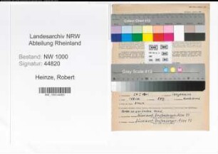 Entnazifizierung Robert Heinze, geb. 25.01.1901 (Buerovorsteher)