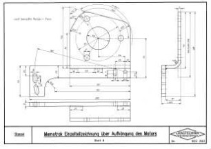 Memotrak Einzelteilzeichnung über Aufhängung des Motors (Blatt 8)