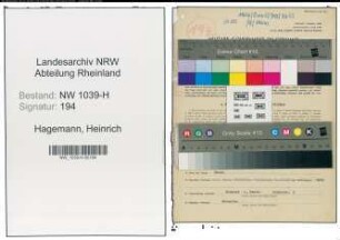 Entnazifizierung Heinrich Hagemann , geb. 04.10.1892 (Gastwirt)