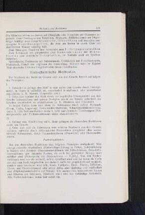 Histochemische Methoden.
