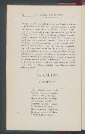 La Cautiva : (Fragmento)