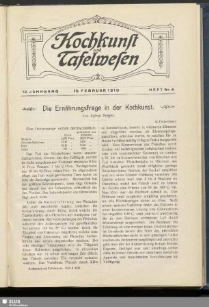 Heft Nr. 4, 15. Februar 1910