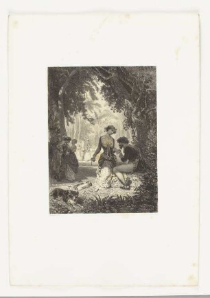 Liebesschwüre, Tafel 47 aus: "Les artistes contemporains", Band 3, Paris 1849