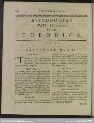 Astronomiae Pars Secunda Sive Theorica