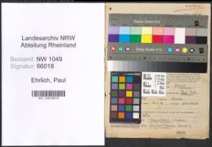 Entnazifizierung Paul Ehrlich , geb. 04.06.1897 (Kaufmaennischer Angestellter)
