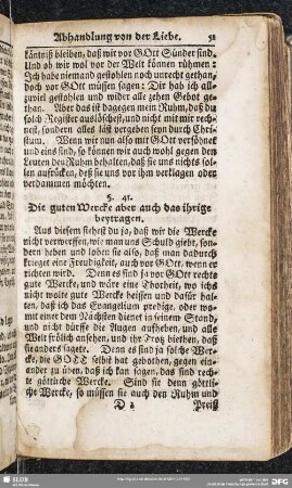 §. 41 Die guten Wercke aber auch das ihrige beytragen