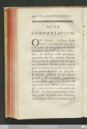 De La Conversation.
