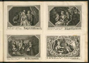 51r-51v, Drei Blätter einer Serie: Wo man die Schönheit veneriert... Codin ergreift die lieb Lisette... Wie klein Comoedianten... (und) ein Blatt: Ein Schändlichs ding, ein alter Mann, der lieben will, und nimmer kann.
