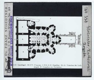 Gloucester, Kathedrale : Grundriss der Krypta