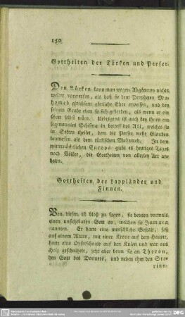 Gottheiten der Türken und Perser