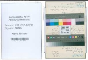 Entnazifizierung Richard Kreys , geb. 15.11.1894 (Schleifer)