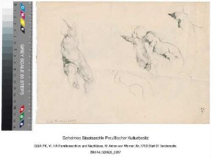 "nach Rubens": Putten (Handskizze, Bleistift)