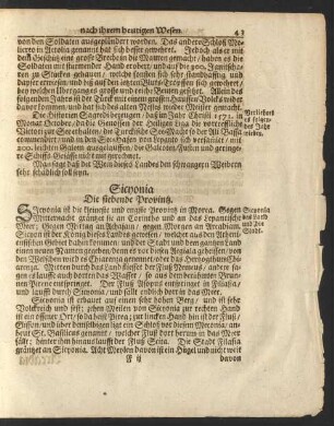 Sicyonia Die siebende Provintz.