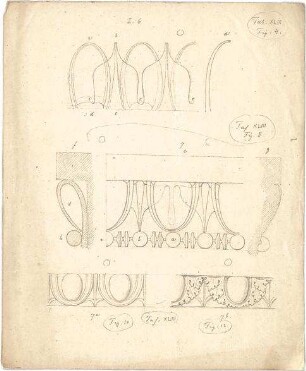 Neureuther, Gottfried von; Kapitell- und Ornamentstudien - Ornamente (Details)