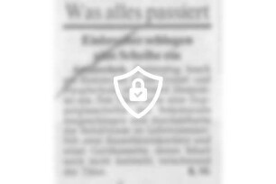 Einbrecher schlugen eine Scheibe ein