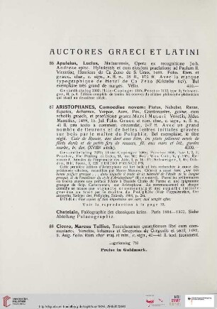 Auctores Graeci et Latini (Nr. 86 - 98)