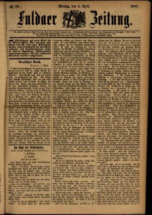 Ausgabe vom Montag, den 04. April 1887.