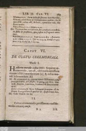 Caput VI. De Cultu Ceremoniali.