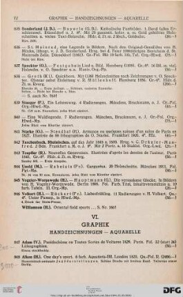 VI. Graphik - Handzeichnungen - Aquarelle (Nr. 847-1180)