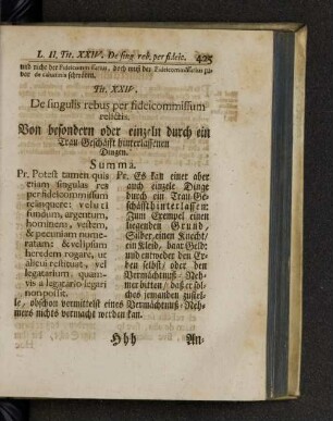 Tit. XXIV. De singulis rebus per fideicommissum relictis.
