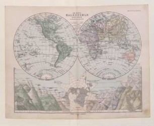 Die beiden Halbkugeln der Erde in Globularprojection