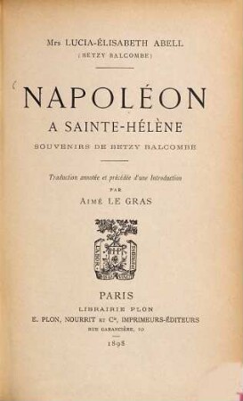Napoléon à Sainte-Hélène