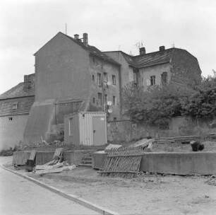 Bautzen, Rückseite der Häuser am Burgplatz : Bautzen. Rückseite der Häusergruppe am Burgplatz
