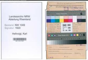 Entnazifizierung Karl Hellvoigt , geb. 29.07.1906 (Zollinspektor)