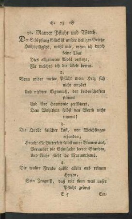 36. Maurer Pflicht und Werth