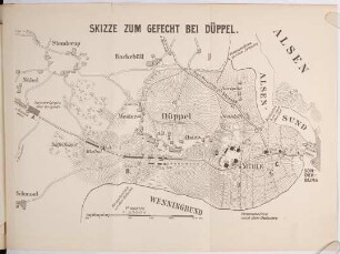 Skizze zum Gefecht bei Düppel