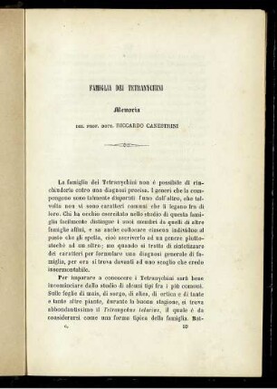 Famiglia Dei Tetranychini
