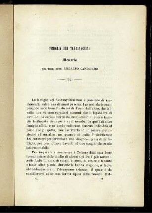 Famiglia Dei Tetranychini