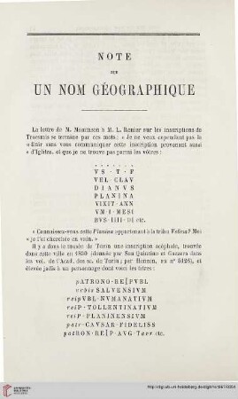 N.S. 16.1867: Note sur un nom géographique