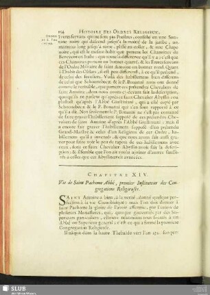 Chapitre XIV. Vie de Saint Pachome Abbé, premier Instituteur des Congregations Religieuses