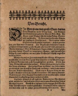 Welt-Kluge Politische Bedencken vnd Betrachtungen : Von der jetzigen newen erweckten Rebellion, vnd verübtem Handel in dem Königreich Franckreich: So wol das Regiment, als andere Trangsal vnd Gravamina der Cron, sonderlich deß Cardinals Mazarini, biß dahero vorgangene Consilia betreffend