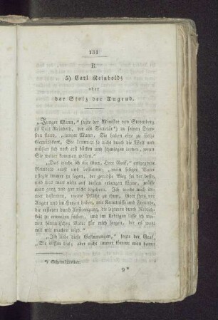 5) Carl Reinhold; oder der Stolz der Tugend