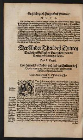Der Ander Theil deß Dritten Buchs der Geistlichen Practicken/ von der Niderlag deß Bäpstischen Reichs.