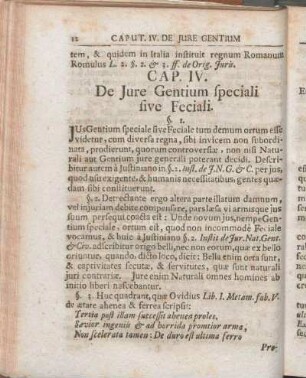 Cap. IV. De Jure Gentium speciali sive Feciali.