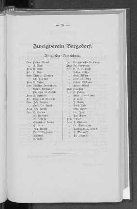 Zweigverein Bergedorf.